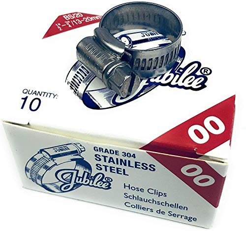 Jubilee 10pcs Stainless Steel Hose Clips SS304 11-16mm
