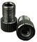 GreVeloro Ventiladapter Set Fahrrad Auto Auswechseladapter Ventil-Adapter 5 Farben zur Auswahl mit Gummi Dichtung Dunlopventil Blitzventil SV-Ventil Rennrad-Ventil Sclaverand 2er Set (Schwarz)