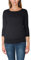 Alkato Damen Viskose Shirt 3/4 Arm Longshirt Top, Farbe: Schwarz, Größe: M