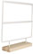Einfaches und stilvolles Ohrring-Gestell, Ohrstecker-Gestell Desktop-Aufbewahrungsregal 2-lagig für Juweliergeschäfte(Two-story wrought iron frame white)