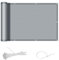 SUNNY GUARD Balkon Sichtschutz 90x500cm HDPE Balkonverkleidung Balkonabdeckung Balkonumspannungen,Sonnenschutz und Atmungsaktivität,Geeignet für Balkon,Garten,Terrasse,mit Kabelbinder,Hellgrau