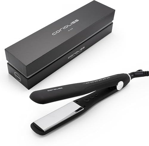 Corioliss WIDE | Glätteisen | Extra Breite Titanplatten Anti Frizz | Haarglätter Locken und Glätten | Professionelles mit Temperaturregelun