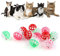 cobee Großer Katzenspielzeugball mit Glocke, 12 Stück 3,8 cm Jingle Bell Katzenspielzeug Kunststoff Chase Toy Laute Katzenspielzeugbälle Katzenspielzeug für Katzen Kätzchen