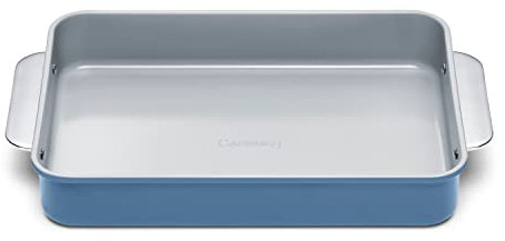 Caraway Poêle rectangulaire en céramique antiadhésive 22,9 x 33 cm – Revêtement en céramique naturellement lisse – Non toxique, sans PTFE et sans PFOA – Parfait pour les brownies, les lasagnes, et