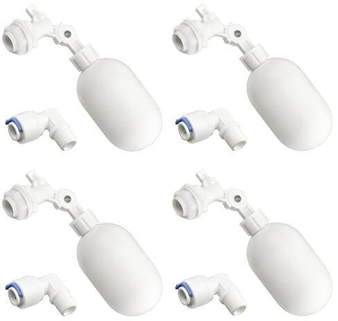 XINMEIWEN 4 Stück 1/4 Zoll Kunststoff Wasserfilter Schwimmerventil Tank Schwimmerventil mit verstellbarem Arm für Wasserpumpe Wassertrog Aquakultur Wassertank