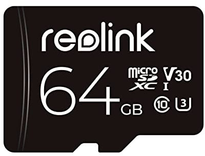 Reolink 64 GB microSDXC Speicherkarte, Klasse 10, V30, U3 TF Speicherkarte, Kompatibel mit Allen Reolink Überwachungskameras, auch für Smartphone und Tablet, QHD-Video, bis zu 100 MB/s