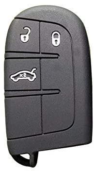 OTMIK Silikon Autoschlüssel Hülle passend für Jeep Grand Cherokee Renegade Compass Commander Dodge Journey Challenger Charger Chrysler 300C Schlüsselhülle Zubehör (Schwarz)