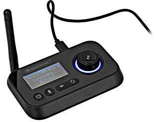 OMNITRONIC BDT-5.0 Bluetooth 5.0 Transceiver | 3-in-1-Bluetooth-Audioadapter mit Sender-, Empfänger- & Bypass-Modus und Dual Link