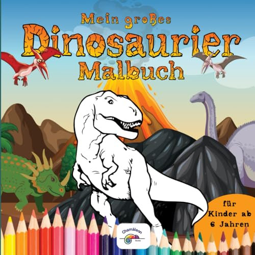 Mein großes Dinosaurier Malbuch Über 120 Seiten voller Spannung, Spaß und Wissen
