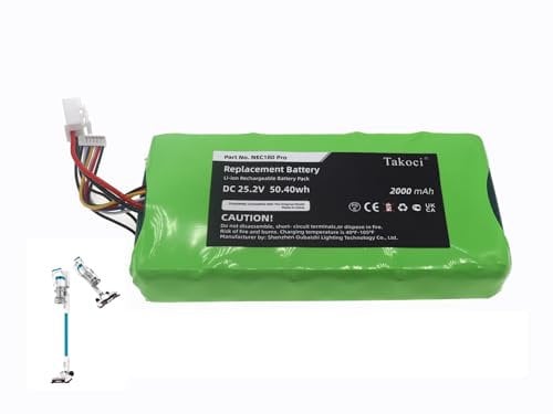 AUVTKALL Ersatzakku für Eureka NEC180 ProBP25220F 25,2 V 2000 mAh