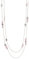 Bulinlin Damen Lange Perlen Kette Statement Halskette mit Silber Anhänger Modeschmuck Kette Geschenk für Frauen(Pink)