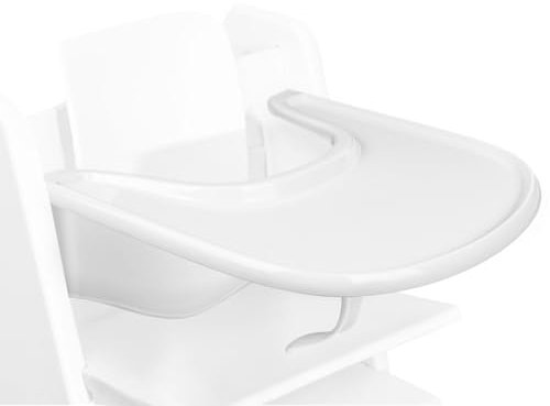 Tablett Kompatibel mit Stokke Tripp Trapp Stuhl, Tray für Hochstuhl Hochstuhlzubehör für Kleinkinder 6-36 Monate (Weiß)