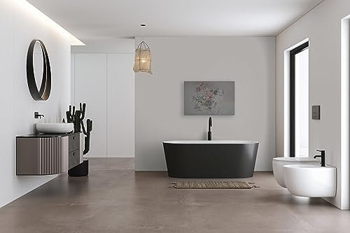 A.S. Création Leinwandbild Pastell Blumenstrauß - Kunstdruck grau grün - 90x60 cm Querformat - Moderne Wanddekoration Schlafzimmer Wohnzimmer Küche - Bild auf Keilrahmen