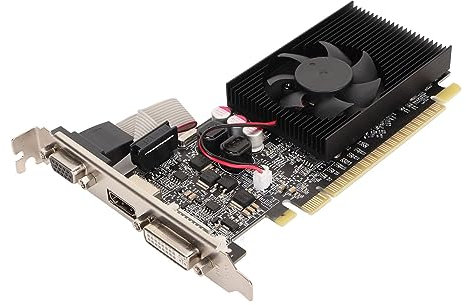 VBESTLIFE Carte Graphique GT730, 2 Go DDR3 64 Bits 810/1000 MHz Fréquence PCI Express 2.0 X 16 Carte Graphique D'ordinateur à Ventilateur Unique avec DVI, VGA, HDMI, pour PC DIY