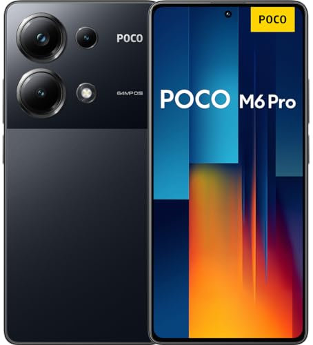 Xiaomi POCO M6 Pro, Téléphone Mobile 12/512Go Noir, Carte SIM Non Incluse, Smartphone Android, Version FR