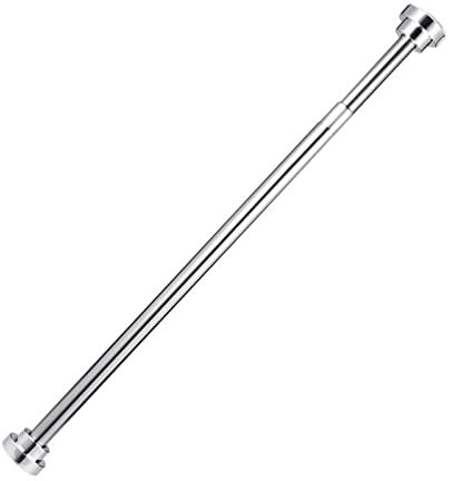 Barra de cortina de ducha extensible sin perforaciones: barra de secado de ropa de acero inoxidable, barra de cortina de resorte retráctil para baño. 60cm