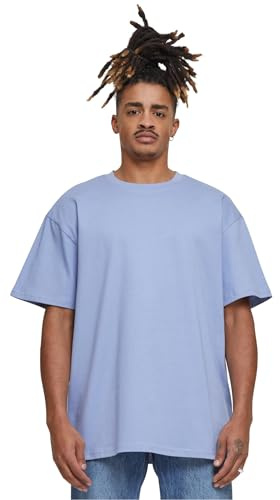 Build Your Brand Herren T-Shirt Heavy Oversize Tee, Basic T-Shirt für Männer, Oversized Fit, Baumwolle, 3XL, violablue