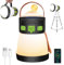 Rechargeable Camping Lantern, 2000 Lumens 40 Hrs 8000mAh Battery Powered Solar Camping Lights with Warm White Light, 8 Light Modes, Outdoor Portable Lanterns for Hiking, Camping, Fishing, Emergency