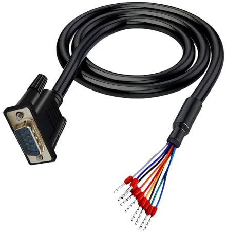 Willwewon 3Meter 26AWG DB9 Männliches RS232 9 Pin Serielles Verlängerungskabel, RS232 D-SUB DB9 Seriell zu 9 Bare Wire Breakout Board Connector