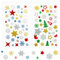 Sticker Weihnachten 264 Glitzer Aufkleber für Basteln, Sterne Weihnachtssticker Schneeflocken Weihnachtsaufkleber,Glitzersteine Selbstklebend Fenstersticker Adventskalender Kinder Weihnachtsdeko