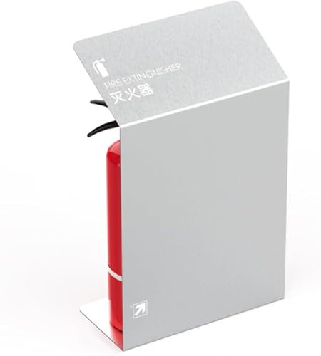 Cartello con Staffa per estintore in Acciaio Inossidabile, armadietto Decorativo per estintore in grani di Legno, capacità: 2 * 3 o 4 kg estintori, Colore Acciaio Spazzolato