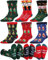 Liitrsh 6 Paar Herren Weihnachtssocken Neuheit Gemusterte Kleid Socken Klassisches Design Lustige Geschenke Socken für Weihnachten Urlaub, Nussknacker-Design, 43-47 EU