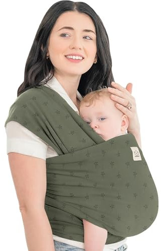 KeaBabies Babytrage Ab Geburt - Atmungsaktive Babytragetücher, Babytrage Neugeborene Ab Geburt, Babytuch Tragetuch Baby Neugeborene, Kleinkind Handfreie Babytrage, Babywickel Träger (Forest Berries)