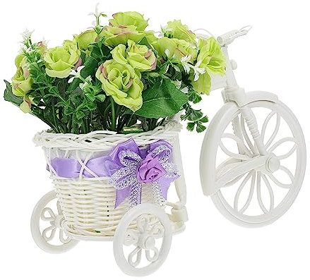 MOBUTOFU 1pieza Soporte para Plantas Forma De Bicicleta Adorno De Escritorio para Flores Artificiales Decoración Chic y Funcional para Hogar Pastel para Oficina y Eventos