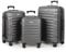 MoFut Koffer Set 3-Teilig Hartschale | Leicht ABS-Reisekoffer Set mit 360°-Spinner-Rollen, Gepäck-Sets mit 3 Stelige-Zahlenschloss & Teleskopgriff | Luggage Set (M-L-XL, Dunkelgrau)