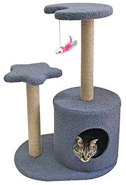 MAVCDJQ Cat Towers,Cats Tree Cat Tower Sisal Cat Jumpiplatform Stars Moon Cat Climbiframe Four Seasons Available Cat Climbiframe Cat Nest Cat Treet Cat Nest Cat Toy Scratchipost Kitten Fe/Blue/49*37*7