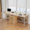 WSJJXS 200cm computer desk with drawers, 2 person office desk study table with shelves and storage, for bedroom, wooden