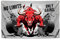 Red Bull Motivationsflagge No Limits, Only Gains mit vier Messingösen – Polyester Tiere Hof Outdoor oder Indoor Banner – inspirierendes Zitat für Männer und Frauen, 90 x 150 cm