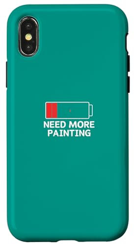 Need More Painting, Battery Low Case for iPhone X/XS