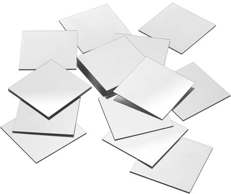 25 piezas de mini espejos acrílicos pequeños cuadrados acrílicos adhesivos de espejo pequeño adhesivo para bricolaje baño, sala de estar, dormitorio pared (7,5 cm / 3 pulgadas)