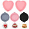JAWUZ Set 5 Stampi Silicone 10cm 3 Rotondi 2 Cuore Tortiere Antiaderenti Resistenti Temperatura -40°C/230°C Senza BPA Accessori Pasticceria Torte Cheesecake Mousse Forno Microonde Congelatore