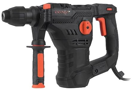 Dnipro-M Taladro Martillo Percutor con Cable SDS+ BH-20-1650W, 5,5J, 0-4500 golpes/min, 0-850 rpm - Taladro Eléctrico Profesional para Hormigón, Corona, Metal, Madera, Sistema Antivibración