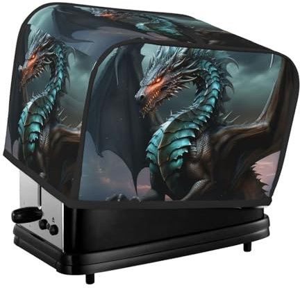 2-Scheiben-Toaster-Abdeckung, Cool Dragon, für kleine Backöfen, Küchen-Brotmaschinen-Schutz