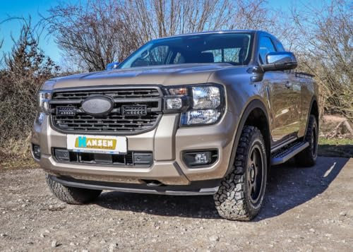 Kühlergrill Kit passend für Ford Ranger (2023-) inkl. 2x LED-Fernscheinwerfer 8 Black Penta