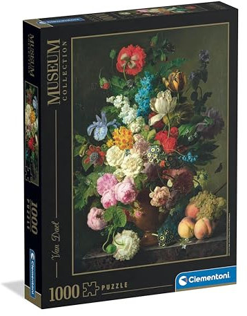 Clementoni Jigsaw Puzzle 1000 pieces, Collection, Museum Collection Bowl of Flowers, Puzzle for Adults 14-99 Years, Made in Italy, 37086