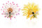 KSBBHDS 2 Morceaux De Broche d'abeille De Marguerites, Broche en Strass, Broche Créative, Ornements De Vêtements, Accessoires De Vêtements.