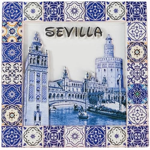 Sevilla-Spanien-3D-Kühlschrankmagnet, Souvenir, Geschenk, Kunstharz, handgefertigt, Sevilla-Kühlschrankmagnet, Heim- und Küchendekoration, Kollektion