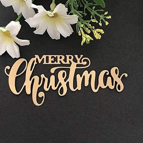 Merry Christmas Cutting Dies for Card Making, Winter Word Cutting Dies Cut Stencils for DIY Scrapbooking Photo Album Decorative Embossing Paper Dies