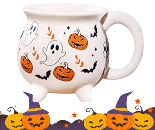 Generisch Tasse à café d'Halloween, Tasse à café en céramique Nouveauté Astuce Ou Soirée, Thé Boissons - Table centrale pour hôtel Cette tasse conçue pour les amateurs d'Halloween combine D