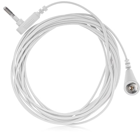 Grounding Cord, Universal White Grounding Sheets Replacement Cord Replacement Ground Cable Accessories fits All Popular Brands, 15 Feet