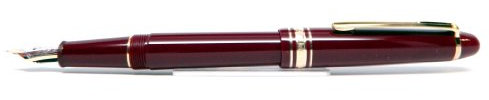 Montblanc Meisterstuck Burgundy Hommage a Frederic Chopin Fountain Pen 145R, Bordeaux Resin, Gold Trim, and 14k Nib 01526