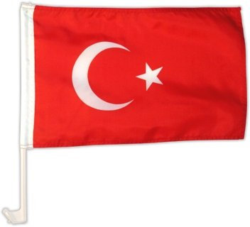 Autofahne Autoflagge Türkei 30 x 45 cm