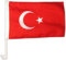 Autofahne Autoflagge Türkei 30 x 45 cm