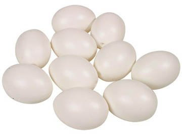 Kunststoff Deko-Eier, 25 Stück weiß, CMI6360-25