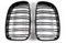 1023174 Nieren Kühlergrill SATZ 2x Zubehör Sport Frontgrill Modified Grill Niere Schwarz Glanz Doppelsteg ABS-Kunststoff X-Parts für 1er E81 E82 E87 E88