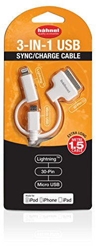 Hähnel 10006510 - Cable de Carga para Apple Lightning (Micro-USB, 30 Pines)